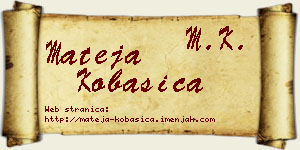 Mateja Kobasica vizit kartica